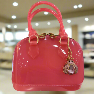 Carrying Kind - Cate Purse in Bubblegum color with Crystal Sparkle Ladybug Charm