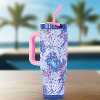 Simply Southern Reef Print Insulated Tumbler with Straw