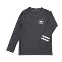 Feather 4 Arrow Boy's Rash Guard Shirt in Charcoal