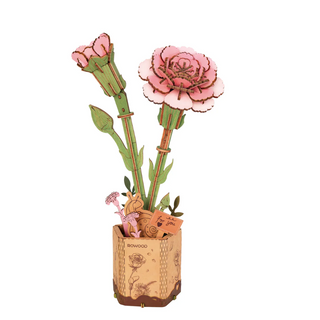 Hands Craft 3D pink carnation puzzle