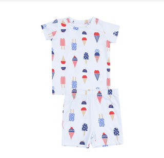 Angel Dear American Ice Cream Loungewear Short Set (Blue)