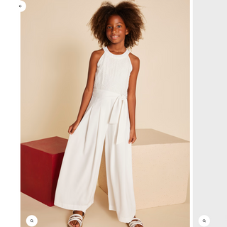 Mayoral Girl's mixed Fabric Jumpsuit