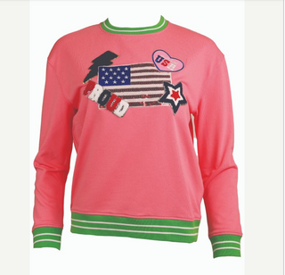Simply Southern Crew Flag Summer Sweatshirt
