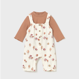 Mayoral Newborn Girl's Dungaree and T-Shirt Set