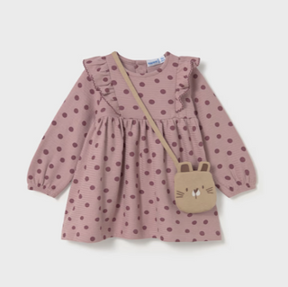 Mayoral Baby Polka Dot Dress With Purse