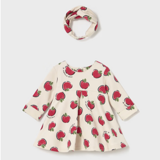 Mayoral Newborn Apple Dress With Headband