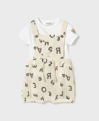 Alphabet Romper and T-shirt Set