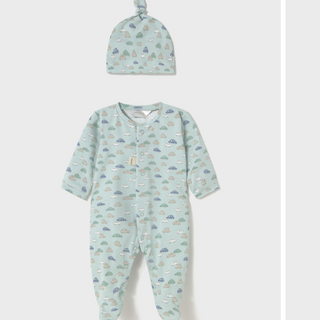 Mayoral Newborn Boy One Piece with a Hat