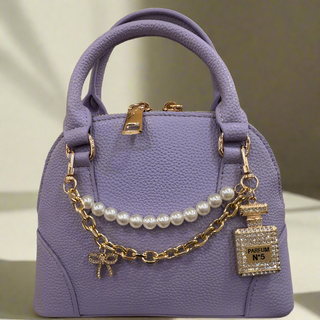 Carrying Kind - Charlotte Lilac Purse with Coco Chain