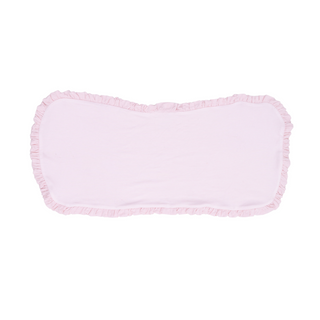 Stripe Classic Pink Ruffle Burp Cloth