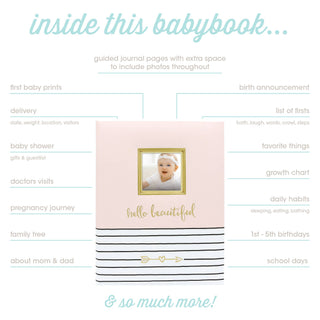 Hello Baby Memory Baby Book: Pink