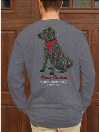 Simply Southern Puppy and Lights LS Christmas Tee Adult & Youth Sizes