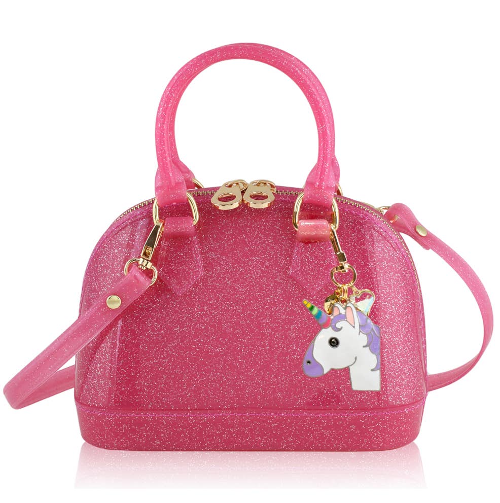 Cate in Hot Pink Sparkle: Unicorns Edition Kids Jelly Purse