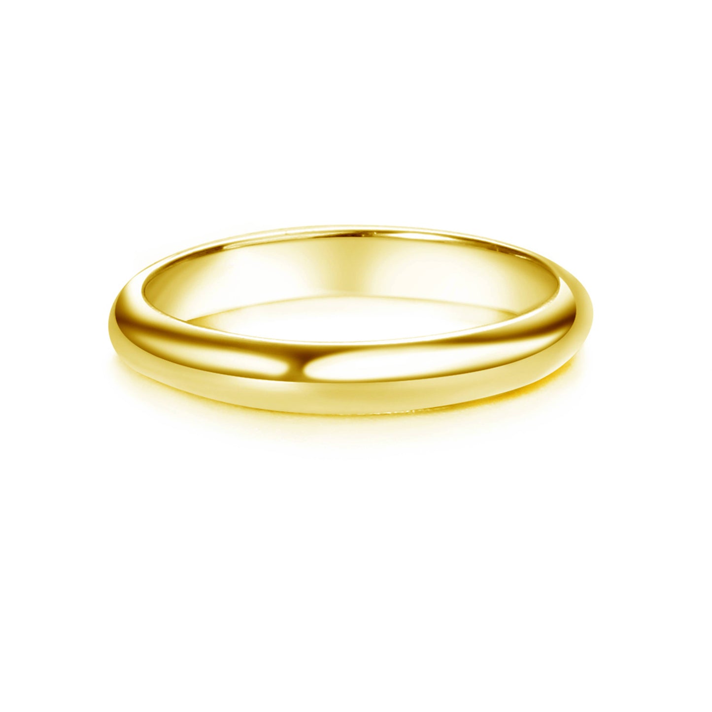 14K Gold-Plated Gold Band Baby Ring - 2mm Band: 0