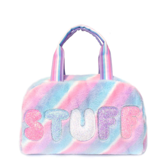 'Stuff' Ombre Plush Medium Duffle Bag