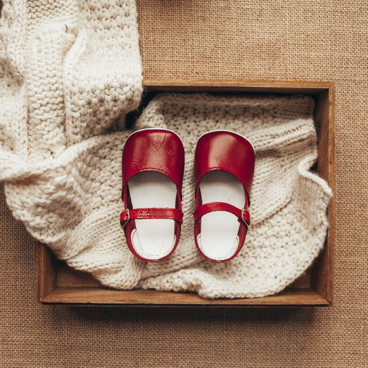 Alice Crib Shoe in Red | Sizes 00-3