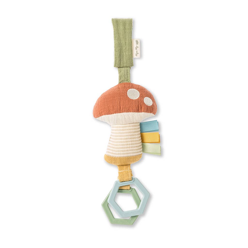 Bitzy Bespoke Ritzy Jingle Attachable Travel Toy: Mushroom