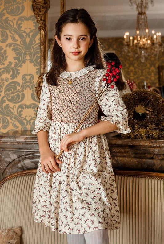 Elizabeth French Floral Smocked Dress - Holiday 2023