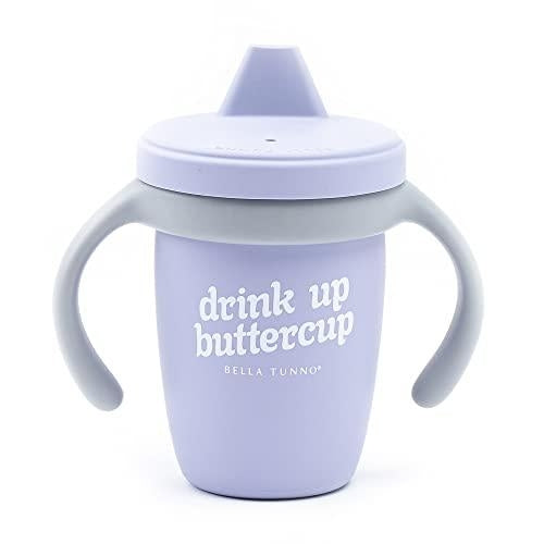 Bella Tunno Happy Sippy Cup ? Transition Sippy Cups for Baby 6 Months and Older, Baby and Toddler Sippy Cups with Removable Handles and Non-Toxic, BPA Free Silicone, Drink Up Buttercup