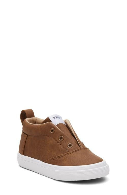 TOMS Kids' Fenix Mid Sneaker in Brown Size 5